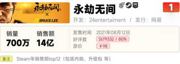 2021永劫无间销量领先-仙剑7打好了自己中层的基石